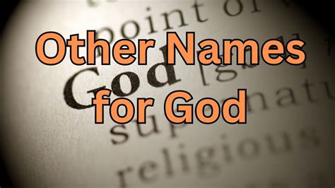 synonymer for god|alternate names for god.